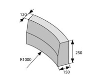 BEST MONO II Obloukový R1 vnitřní Přírodní výška 250mm
